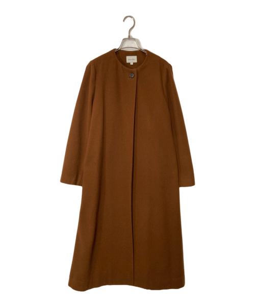 STEVEN ALAN（スティーブンアラン）STEVEN ALAN (スティーブンアラン) MELTON NO COLLAR COAT ブラウン サイズ:Mの古着・服飾アイテム