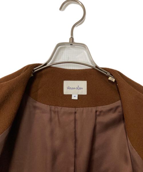 STEVEN ALAN（スティーブンアラン）STEVEN ALAN (スティーブンアラン) MELTON NO COLLAR COAT ブラウン サイズ:Mの古着・服飾アイテム