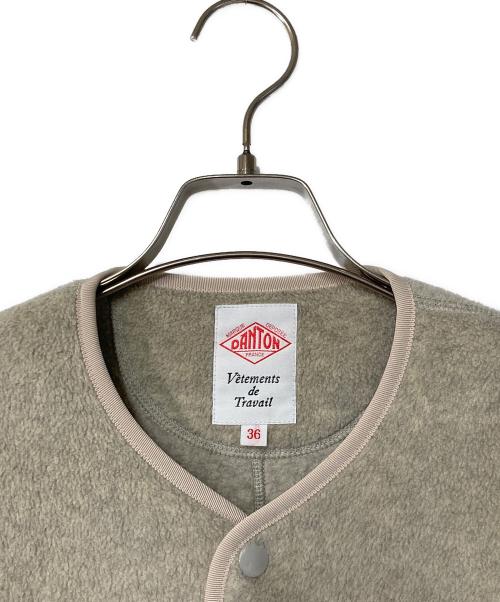DANTON（ダントン）DANTON (ダントン) フリース カラーレスジャケット ベージュ サイズ:36の古着・服飾アイテム