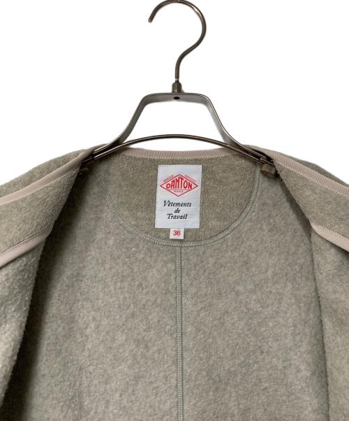 DANTON（ダントン）DANTON (ダントン) フリース カラーレスジャケット ベージュ サイズ:36の古着・服飾アイテム