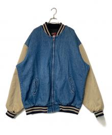 RED KAP（レッド キャップ）の古着「デニム切替スタジャン」｜インディゴ×ベージュ