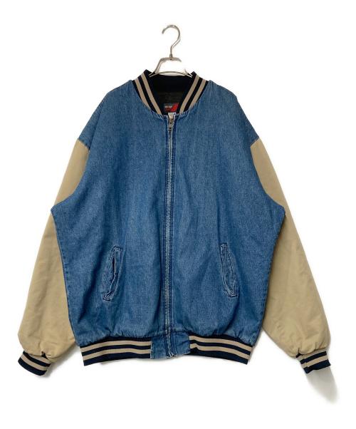 RED KAP（レッド キャップ）RED KAP (レッド キャップ) デニム切替スタジャン インディゴ×ベージュ サイズ:XXLの古着・服飾アイテム