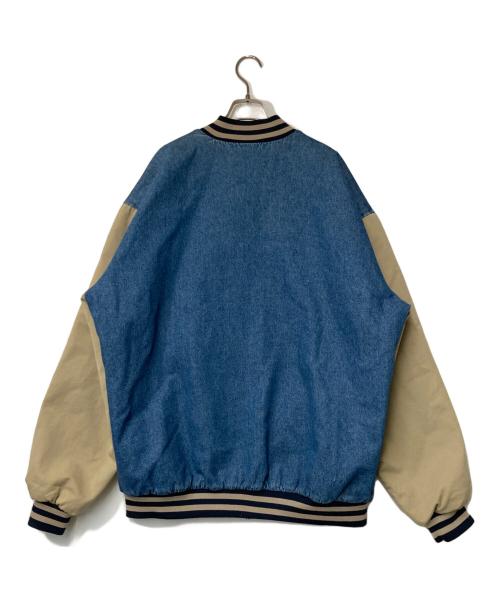 RED KAP（レッド キャップ）RED KAP (レッド キャップ) デニム切替スタジャン インディゴ×ベージュ サイズ:XXLの古着・服飾アイテム
