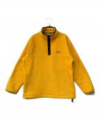 L.L.Beanエルエルビーン）の古着「ハーフスナップボタンフリースプルオーバー」｜イエロー×ネイビー
