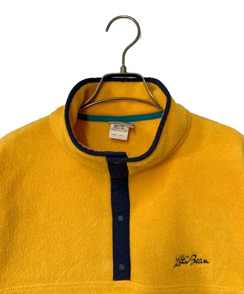 L.L.Bean（エルエルビーン）L.L.Bean (エルエルビーン) ハーフスナップボタンフリースプルオーバー イエロー×ネイビー サイズ:Mの古着・服飾アイテム