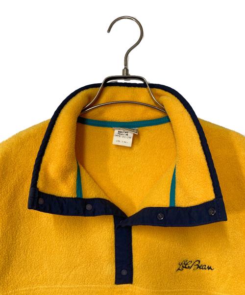 L.L.Bean（エルエルビーン）L.L.Bean (エルエルビーン) ハーフスナップボタンフリースプルオーバー イエロー×ネイビー サイズ:Mの古着・服飾アイテム