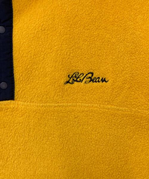 L.L.Bean（エルエルビーン）L.L.Bean (エルエルビーン) ハーフスナップボタンフリースプルオーバー イエロー×ネイビー サイズ:Mの古着・服飾アイテム