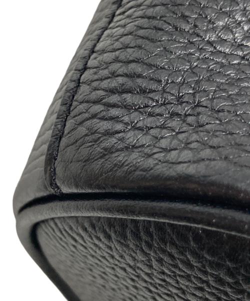 ECCO（エコー）ECCO (エコー) レザーショルダーバッグ ブラックの古着・服飾アイテム