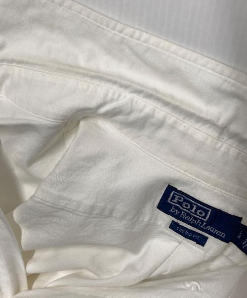 POLO RALPH LAUREN（ポロ・ラルフローレン）POLO RALPH LAUREN (ポロ・ラルフローレン) THE BIG FIT ポニー刺繍 ボタンダウンシャツ ホワイト サイズ:Lの古着・服飾アイテム