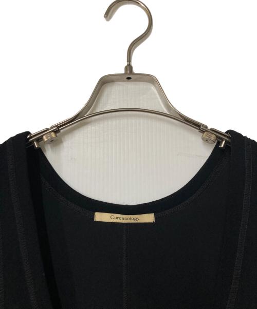 Curensology（カレンソロジー）Curensology (カレンソロジー) サテンサブレタンクトップワンピース ブラック サイズ:Freeの古着・服飾アイテム