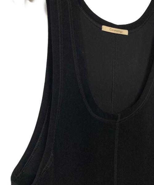 Curensology（カレンソロジー）Curensology (カレンソロジー) サテンサブレタンクトップワンピース ブラック サイズ:Freeの古着・服飾アイテム