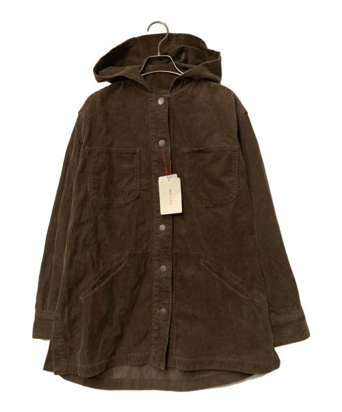 MEYAME（メヤメ）MEYAME (メヤメ) コーデュロイフーデットジャケット ブラウン サイズ:Freeの古着・服飾アイテム