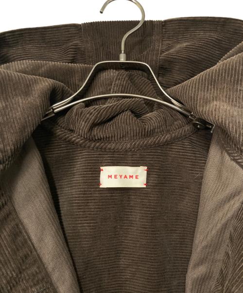 MEYAME（メヤメ）MEYAME (メヤメ) コーデュロイフーデットジャケット ブラウン サイズ:Freeの古着・服飾アイテム
