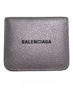 BALENCIAGAバレンシアガ）の古着「Cash フラップ付きコイン＆カードホルダー」｜パープル×ブラック