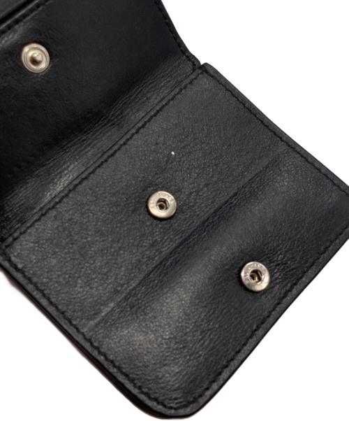 BALENCIAGA（バレンシアガ）BALENCIAGA (バレンシアガ) Cash フラップ付きコイン＆カードホルダー パープル×ブラックの古着・服飾アイテム