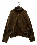 MONITALYモニタリー）の古着「ベロア ジップアップ トラックブルゾン」｜ブラウン