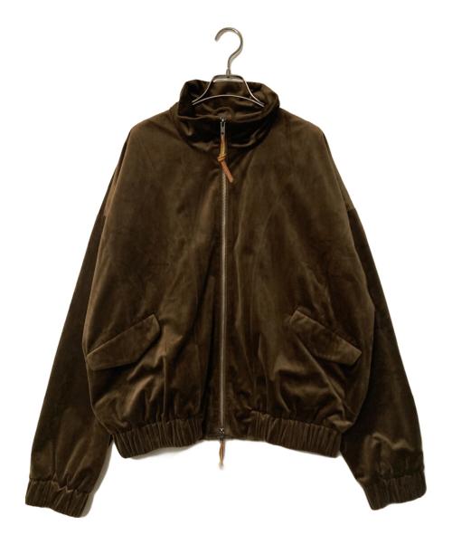 MONITALY（モニタリー）MONITALY (モニタリー) ベロア ジップアップ トラックブルゾン ブラウン サイズ:Lの古着・服飾アイテム
