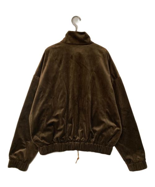 MONITALY（モニタリー）MONITALY (モニタリー) ベロア ジップアップ トラックブルゾン ブラウン サイズ:Lの古着・服飾アイテム
