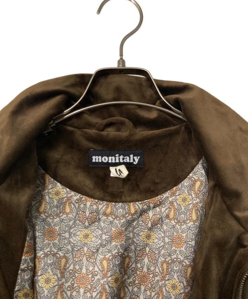 MONITALY（モニタリー）MONITALY (モニタリー) ベロア ジップアップ トラックブルゾン ブラウン サイズ:Lの古着・服飾アイテム