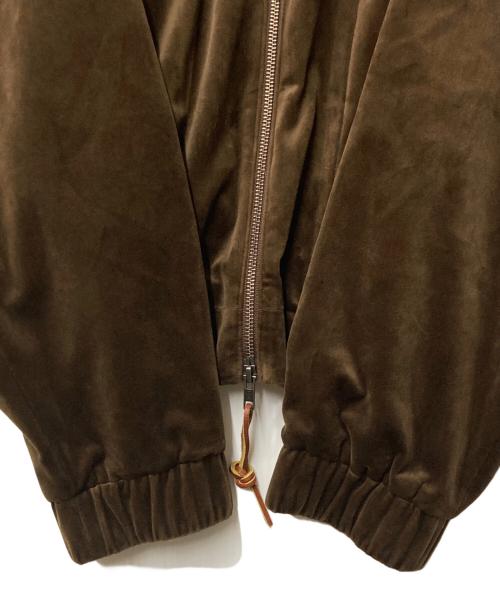 MONITALY（モニタリー）MONITALY (モニタリー) ベロア ジップアップ トラックブルゾン ブラウン サイズ:Lの古着・服飾アイテム