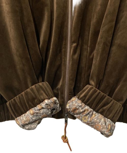 MONITALY（モニタリー）MONITALY (モニタリー) ベロア ジップアップ トラックブルゾン ブラウン サイズ:Lの古着・服飾アイテム