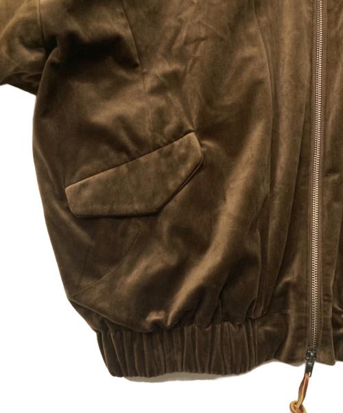MONITALY（モニタリー）MONITALY (モニタリー) ベロア ジップアップ トラックブルゾン ブラウン サイズ:Lの古着・服飾アイテム