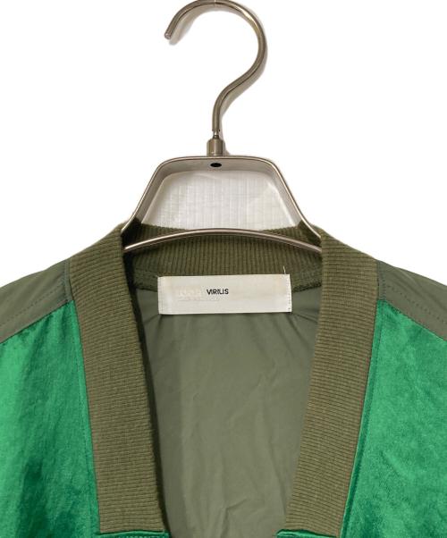 TOGA VIRILIS（トーガ ビリリース）TOGA VIRILIS (トーガ ビリリース) ナイロン切替ブルゾン グリーン×カーキ サイズ:48の古着・服飾アイテム