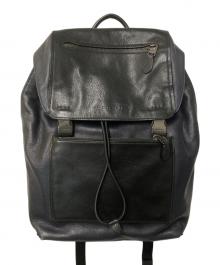 COACH（コーチ）の古着「マンハッタン レザーバックパック」｜ネイビー×ブラック