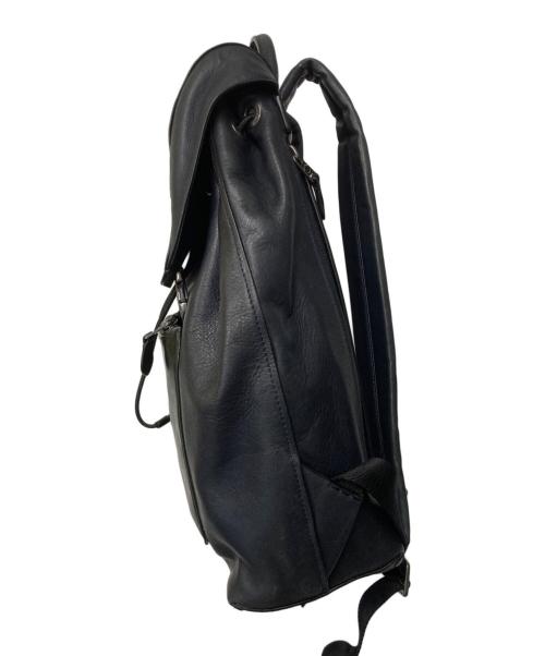 COACH（コーチ）COACH (コーチ) マンハッタン レザーバックパック ネイビー×ブラックの古着・服飾アイテム