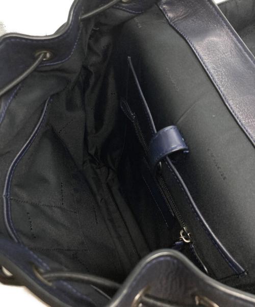 COACH（コーチ）COACH (コーチ) マンハッタン レザーバックパック ネイビー×ブラックの古着・服飾アイテム