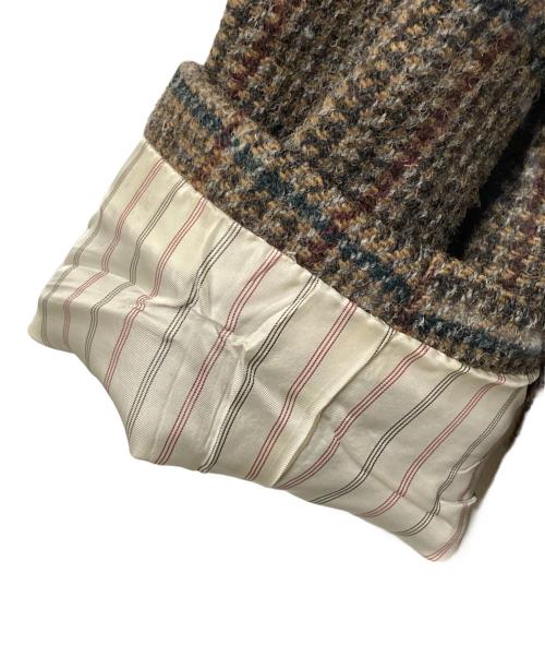 STEPS（ステップス）STEPS (ステップス) Harris Tweed (ハリスツイード) ツイードテーラードジャケット ブラウン サイズ:LLの古着・服飾アイテム
