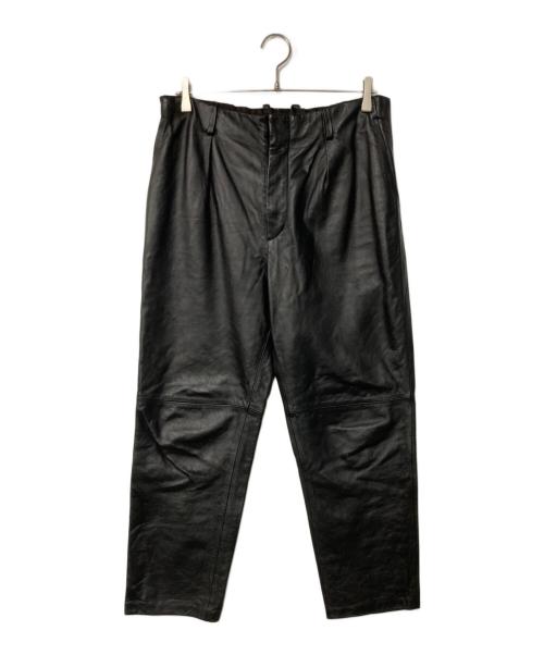 LIDnM（リドム）LIDnM (リドム) LEATHER STRAIGHT TROUSERS ブラック サイズ:Lの古着・服飾アイテム