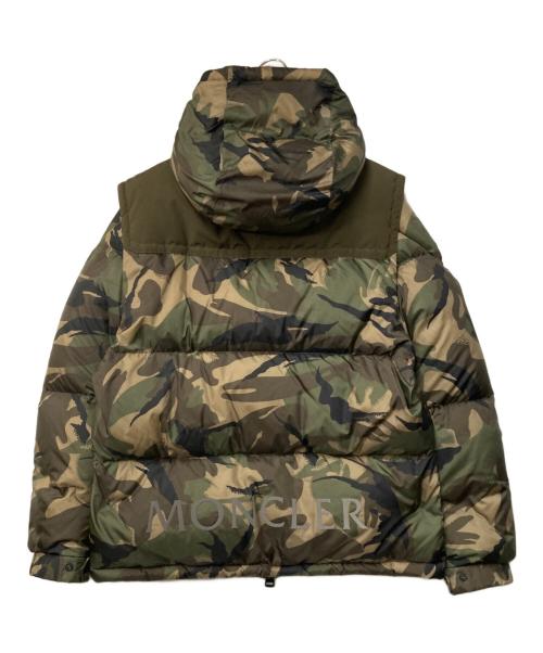 MONCLER（モンクレール）MONCLER (モンクレール) MEAKAN ダウンジャケット グリーン×ブラック サイズ:1の古着・服飾アイテム