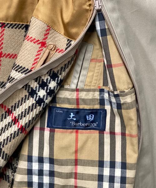 Burberry's（バーバリー）Burberry's (バーバリー) 裏ノバチェックステンカラーコート ベージュ サイズ:88 160の古着・服飾アイテム