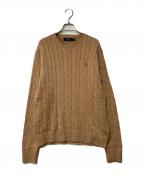 POLO RALPH LAURENポロ・ラルフローレン）の古着「ポニー刺繍ケーブルニット」｜ブラウン