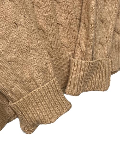 POLO RALPH LAUREN（ポロ・ラルフローレン）POLO RALPH LAUREN (ポロ・ラルフローレン) ポニー刺繍ケーブルニット ブラウン サイズ:Ｍの古着・服飾アイテム