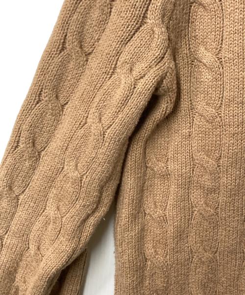 POLO RALPH LAUREN（ポロ・ラルフローレン）POLO RALPH LAUREN (ポロ・ラルフローレン) ポニー刺繍ケーブルニット ブラウン サイズ:Ｍの古着・服飾アイテム