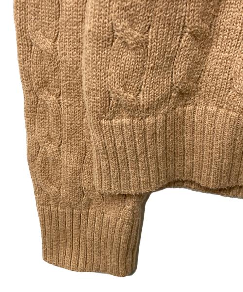 POLO RALPH LAUREN（ポロ・ラルフローレン）POLO RALPH LAUREN (ポロ・ラルフローレン) ポニー刺繍ケーブルニット ブラウン サイズ:Ｍの古着・服飾アイテム