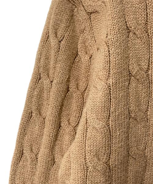 POLO RALPH LAUREN（ポロ・ラルフローレン）POLO RALPH LAUREN (ポロ・ラルフローレン) ポニー刺繍ケーブルニット ブラウン サイズ:Ｍの古着・服飾アイテム