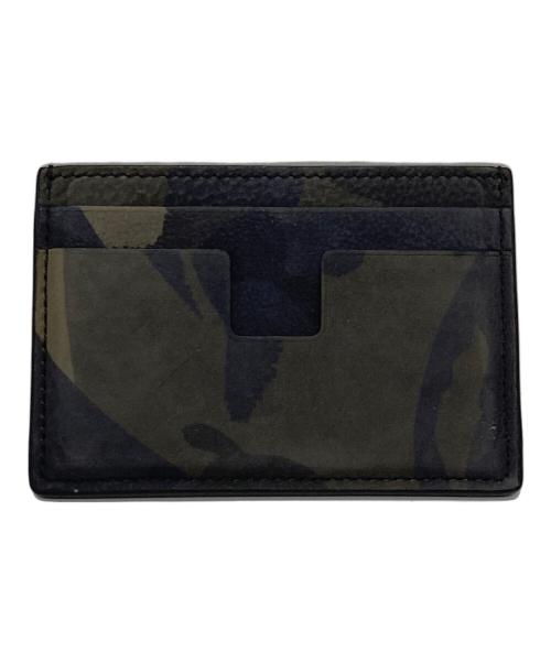 TOM FORD（トムフォード）TOM FORD (トムフォード) カードケース カーキ×ブラックの古着・服飾アイテム