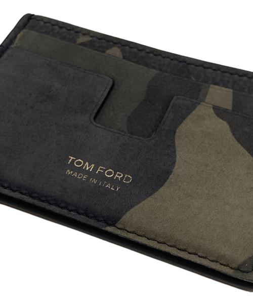 TOM FORD（トムフォード）TOM FORD (トムフォード) カードケース カーキ×ブラックの古着・服飾アイテム