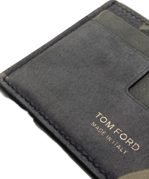 TOM FORD（トムフォード）TOM FORD (トムフォード) カードケース カーキ×ブラックの古着・服飾アイテム
