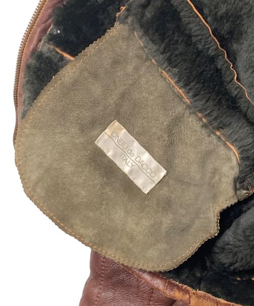 ONBU de DACCO（オンブデダッコ）ONBU de DACCO (オンブデダッコ) ムートンブルゾン ブラウン サイズ:表記無し(下記採寸参照)の古着・服飾アイテム