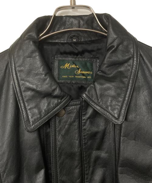 Mister Sanwa（ミスターサンワ）Mister Sanwa (ミスターサンワ) カウレザーブルゾン ブラック サイズ:Mの古着・服飾アイテム
