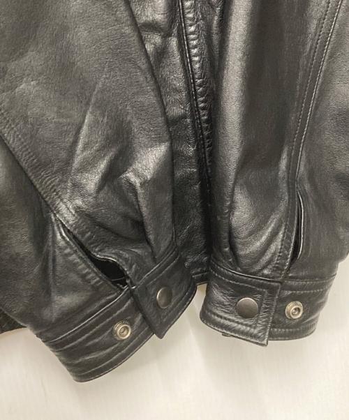 Mister Sanwa（ミスターサンワ）Mister Sanwa (ミスターサンワ) カウレザーブルゾン ブラック サイズ:Mの古着・服飾アイテム