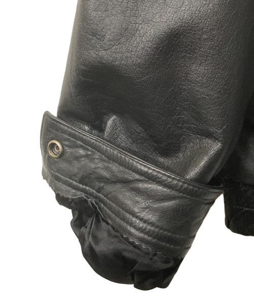 Mister Sanwa（ミスターサンワ）Mister Sanwa (ミスターサンワ) カウレザーブルゾン ブラック サイズ:Mの古着・服飾アイテム