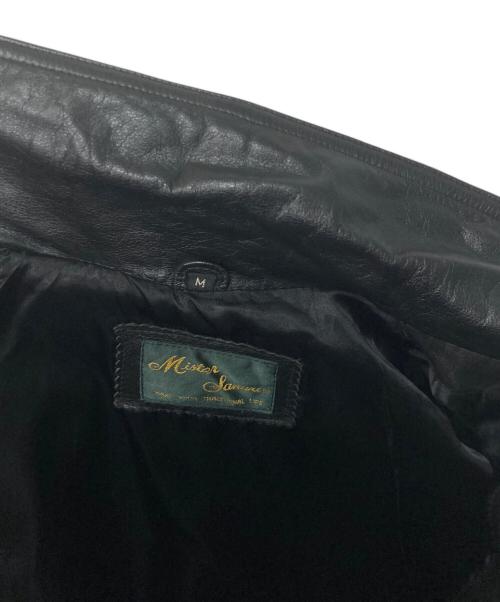 Mister Sanwa（ミスターサンワ）Mister Sanwa (ミスターサンワ) カウレザーブルゾン ブラック サイズ:Mの古着・服飾アイテム