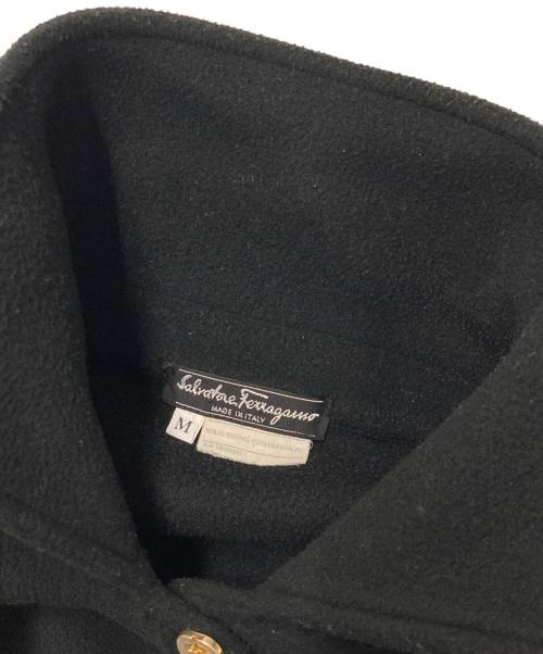 Salvatore Ferragamo（サルヴァトーレ フェラガモ）Salvatore Ferragamo (サルヴァトーレ フェラガモ) フリースコート ブラック サイズ:Mの古着・服飾アイテム