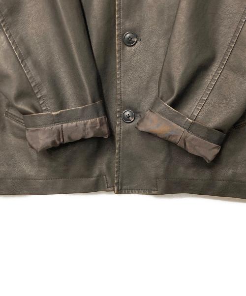 BEAMS HEART（ビームスハート）BEAMS HEART (ビームスハート) フェイクレザー カーコート ブラウン サイズ:Mの古着・服飾アイテム