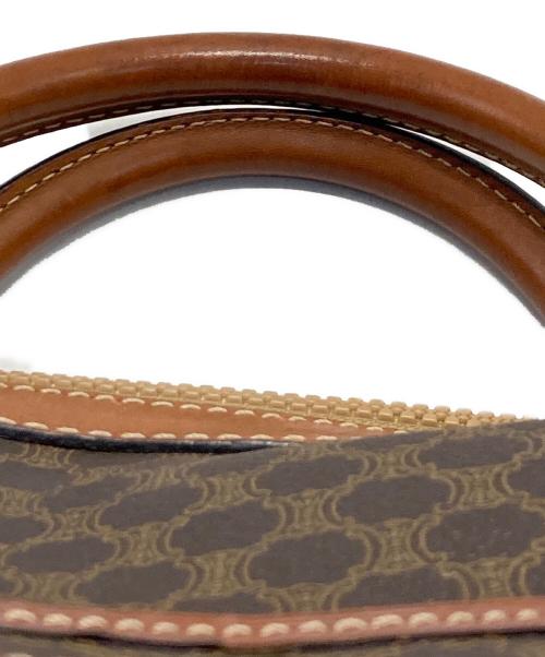 CELINE（セリーヌ）CELINE (セリーヌ) マカダム柄 ミニボストンバッグ ブラウンの古着・服飾アイテム